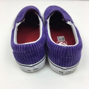 purple corduroy slip on vans